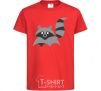 Kids T-shirt Racoon red фото