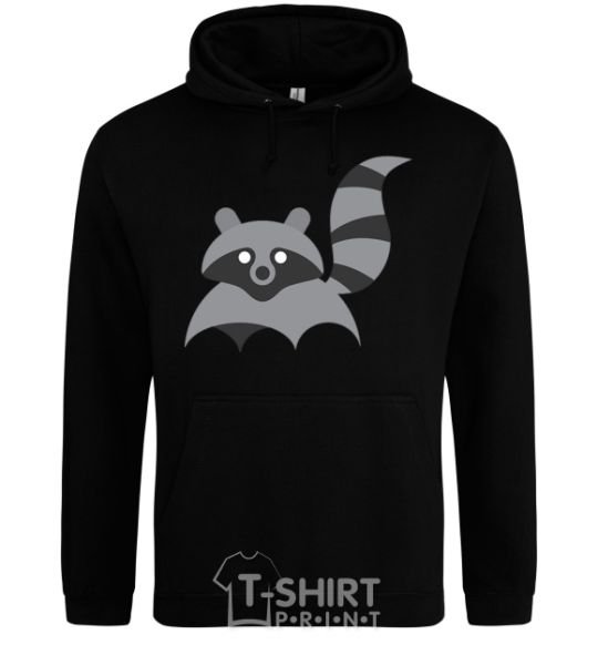 Men`s hoodie Racoon black фото