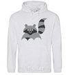 Men`s hoodie Racoon sport-grey фото