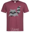 Men's T-Shirt Racoon burgundy фото
