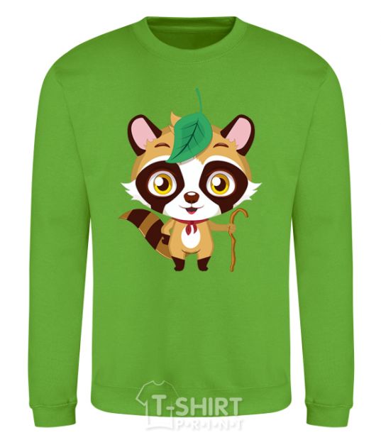 Sweatshirt Little raccoon orchid-green фото