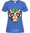 Women's T-shirt Little raccoon royal-blue фото