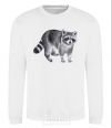 Sweatshirt A drawing of a raccoon White фото