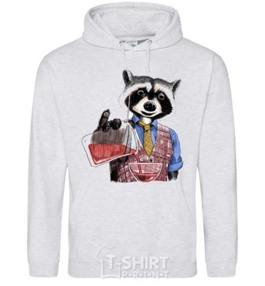 Men`s hoodie Coon bartender sport-grey фото