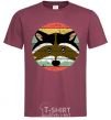 Men's T-Shirt Round racoon burgundy фото