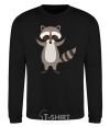 Sweatshirt Sweet racoon hug black фото