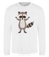 Sweatshirt Sweet racoon hug White фото