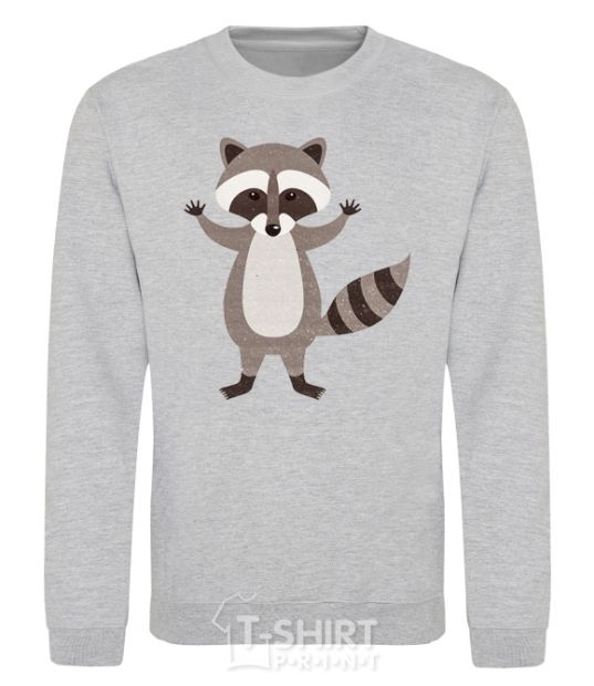 Sweatshirt Sweet racoon hug sport-grey фото