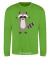 Sweatshirt Sweet racoon hug orchid-green фото