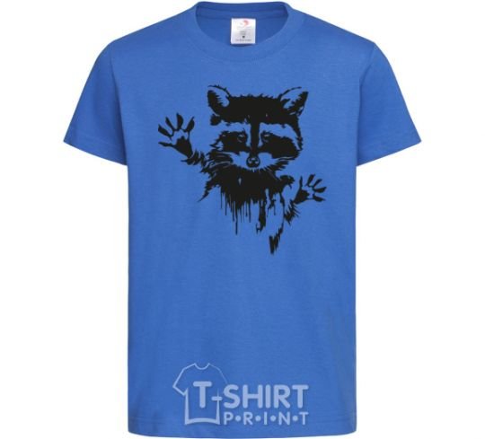 Kids T-shirt Raccoon paws royal-blue фото