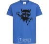 Kids T-shirt Raccoon paws royal-blue фото