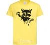 Kids T-shirt Raccoon paws cornsilk фото