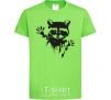 Kids T-shirt Raccoon paws orchid-green фото