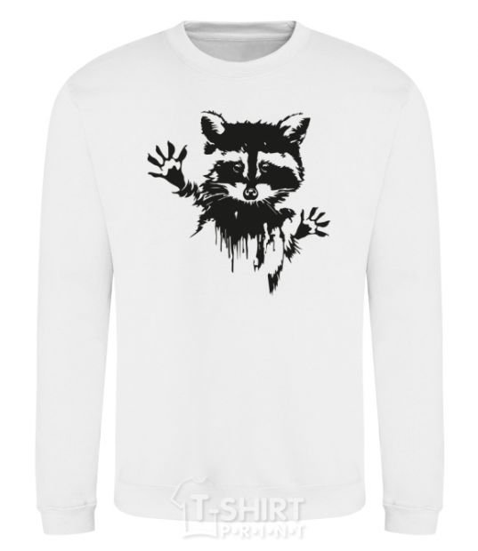 Sweatshirt Raccoon paws White фото