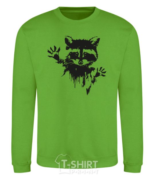 Sweatshirt Raccoon paws orchid-green фото