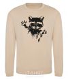 Sweatshirt Raccoon paws sand фото