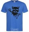 Мужская футболка Лапки енота Ярко-синий фото