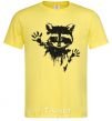 Мужская футболка Лапки енота Лимонный фото