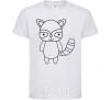 Kids T-shirt Racoon black White фото