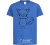 Kids T-shirt Racoon black royal-blue фото