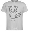 Men's T-Shirt Racoon black grey фото