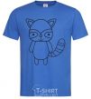 Men's T-Shirt Racoon black royal-blue фото