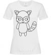 Women's T-shirt Racoon black White фото