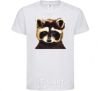 Kids T-shirt Brown raccoon White фото