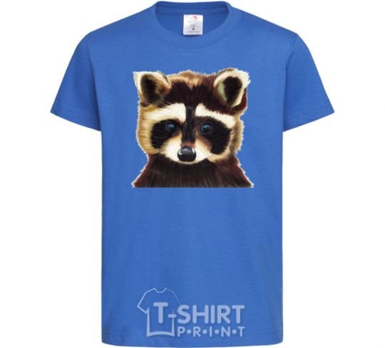 Kids T-shirt Brown raccoon royal-blue фото