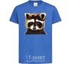 Kids T-shirt Brown raccoon royal-blue фото