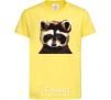 Kids T-shirt Brown raccoon cornsilk фото