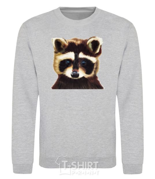 Sweatshirt Brown raccoon sport-grey фото