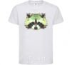 Kids T-shirt Raccoon green White фото