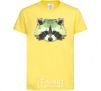 Kids T-shirt Raccoon green cornsilk фото