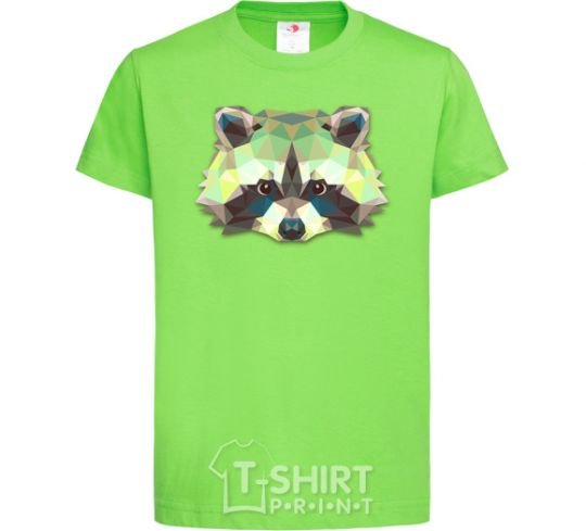 Детская футболка Енот зеленый Лаймовый фото