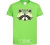 Kids T-shirt Raccoon green orchid-green фото