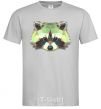 Men's T-Shirt Raccoon green grey фото