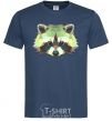 Men's T-Shirt Raccoon green navy-blue фото