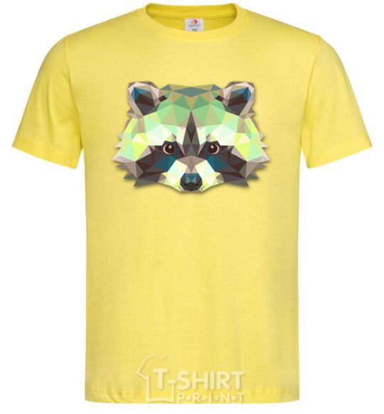 Men's T-Shirt Raccoon green cornsilk фото