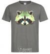 Men's T-Shirt Raccoon green dark-grey фото