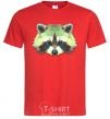 Men's T-Shirt Raccoon green red фото