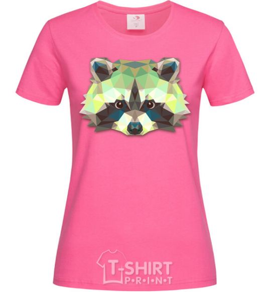 Women's T-shirt Raccoon green heliconia фото