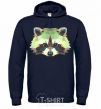 Men`s hoodie Raccoon green navy-blue фото