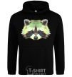 Men`s hoodie Raccoon green black фото