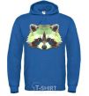 Men`s hoodie Raccoon green royal фото
