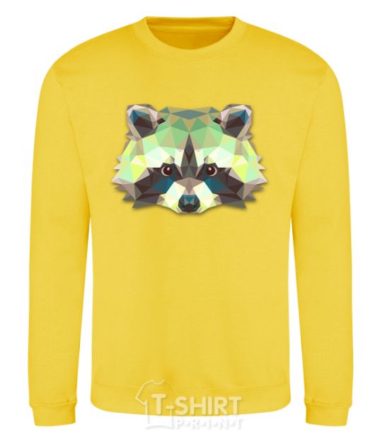 Sweatshirt Raccoon green yellow фото