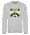 Sweatshirt Raccoon green sport-grey фото