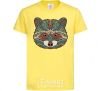 Kids T-shirt Racoon face cornsilk фото