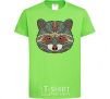 Kids T-shirt Racoon face orchid-green фото