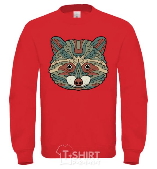 Sweatshirt Racoon face yellow фото